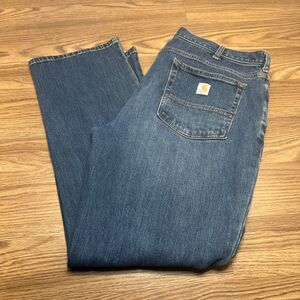Carhartt Women’s Jeans Size 18 Short Loose Fit Dark Denim